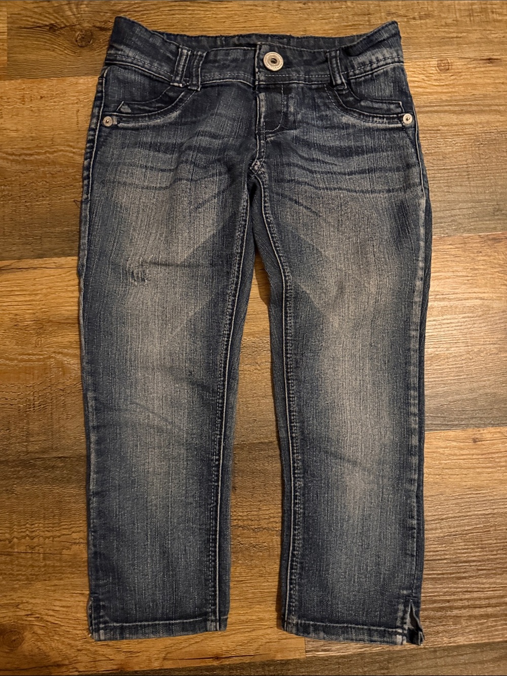 Rewind LowRise Dark Blue Capri Jeans